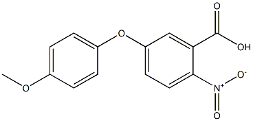 5-(4-methoxyphenoxy)-2-nitrobenzoic acid 化学構造式