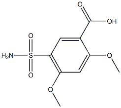 5-(aminosulfonyl)-2,4-dimethoxybenzoic acid Structure