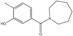 5-(azepan-1-ylcarbonyl)-2-methylphenol 结构式