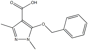 5-(benzyloxy)-1,3-dimethyl-1H-pyrazole-4-carboxylic acid,,结构式