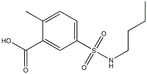 5-(butylsulfamoyl)-2-methylbenzoic acid 结构式