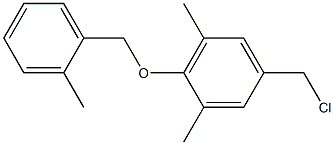 5-(chloromethyl)-1,3-dimethyl-2-[(2-methylphenyl)methoxy]benzene 结构式