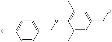 5-(chloromethyl)-2-[(4-chlorophenyl)methoxy]-1,3-dimethylbenzene Structure