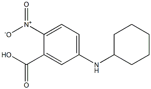 5-(cyclohexylamino)-2-nitrobenzoic acid 化学構造式
