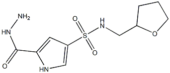 5-(hydrazinocarbonyl)-N-(tetrahydrofuran-2-ylmethyl)-1H-pyrrole-3-sulfonamide Struktur