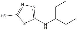 5-(pentan-3-ylamino)-1,3,4-thiadiazole-2-thiol Structure