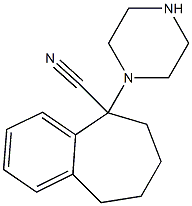5-(piperazin-1-yl)-6,7,8,9-tetrahydro-5H-benzo[7]annulene-5-carbonitrile Structure