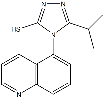 5-(propan-2-yl)-4-(quinolin-5-yl)-4H-1,2,4-triazole-3-thiol 化学構造式