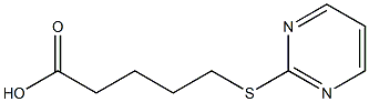 5-(pyrimidin-2-ylsulfanyl)pentanoic acid 化学構造式