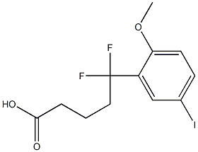 5,5-difluoro-5-(5-iodo-2-methoxyphenyl)pentanoic acid