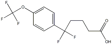 5,5-difluoro-5-[4-(trifluoromethoxy)phenyl]pentanoic acid 结构式