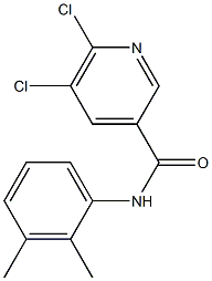 5,6-dichloro-N-(2,3-dimethylphenyl)pyridine-3-carboxamide 化学構造式