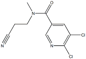  5,6-dichloro-N-(2-cyanoethyl)-N-methylpyridine-3-carboxamide