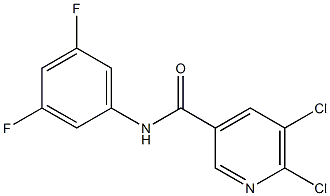 5,6-dichloro-N-(3,5-difluorophenyl)pyridine-3-carboxamide,,结构式