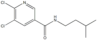 5,6-dichloro-N-(3-methylbutyl)pyridine-3-carboxamide Struktur