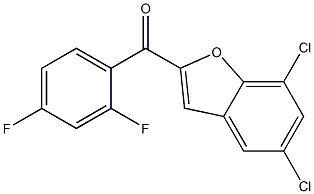 5,7-dichloro-2-[(2,4-difluorophenyl)carbonyl]-1-benzofuran Structure