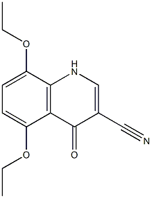 5,8-diethoxy-4-oxo-1,4-dihydroquinoline-3-carbonitrile Structure