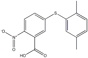 5-[(2,5-dimethylphenyl)sulfanyl]-2-nitrobenzoic acid,,结构式