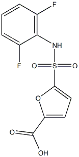 5-[(2,6-difluorophenyl)sulfamoyl]furan-2-carboxylic acid Struktur