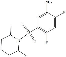 5-[(2,6-dimethylpiperidine-1-)sulfonyl]-2,4-difluoroaniline,,结构式