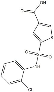 5-[(2-chlorophenyl)sulfamoyl]thiophene-3-carboxylic acid Struktur