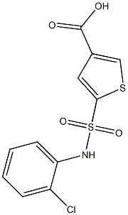 5-[(2-chlorophenyl)sulfamoyl]thiophene-3-carboxylic acid Structure