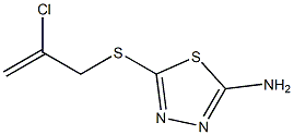 5-[(2-chloroprop-2-en-1-yl)sulfanyl]-1,3,4-thiadiazol-2-amine Struktur