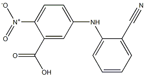 5-[(2-cyanophenyl)amino]-2-nitrobenzoic acid Struktur