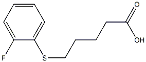 5-[(2-fluorophenyl)sulfanyl]pentanoic acid Struktur