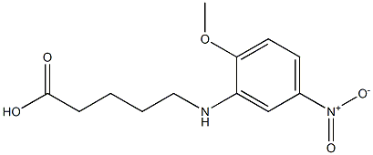 5-[(2-methoxy-5-nitrophenyl)amino]pentanoic acid 化学構造式