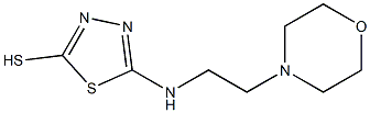 5-[(2-morpholin-4-ylethyl)amino]-1,3,4-thiadiazole-2-thiol,,结构式