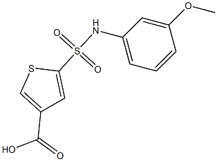 5-[(3-methoxyphenyl)sulfamoyl]thiophene-3-carboxylic acid Structure