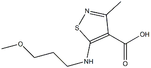 5-[(3-methoxypropyl)amino]-3-methylisothiazole-4-carboxylic acid Struktur