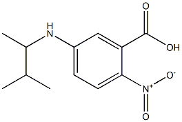 5-[(3-methylbutan-2-yl)amino]-2-nitrobenzoic acid Struktur