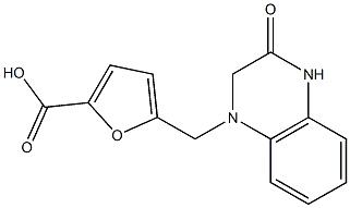 5-[(3-oxo-1,2,3,4-tetrahydroquinoxalin-1-yl)methyl]furan-2-carboxylic acid Struktur