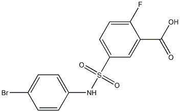 5-[(4-bromophenyl)sulfamoyl]-2-fluorobenzoic acid,,结构式