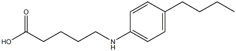 5-[(4-butylphenyl)amino]pentanoic acid Struktur