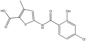 5-[(4-chloro-2-hydroxybenzene)amido]-3-methylthiophene-2-carboxylic acid