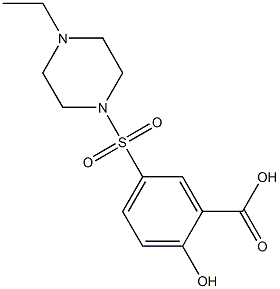 5-[(4-ethylpiperazine-1-)sulfonyl]-2-hydroxybenzoic acid,,结构式