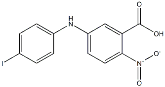 5-[(4-iodophenyl)amino]-2-nitrobenzoic acid 化学構造式