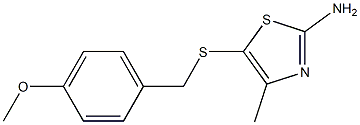5-[(4-methoxybenzyl)thio]-4-methyl-1,3-thiazol-2-amine 结构式