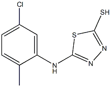 5-[(5-chloro-2-methylphenyl)amino]-1,3,4-thiadiazole-2-thiol,,结构式