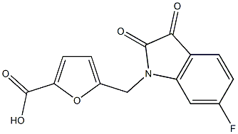 5-[(6-fluoro-2,3-dioxo-2,3-dihydro-1H-indol-1-yl)methyl]furan-2-carboxylic acid