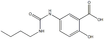 5-[(butylcarbamoyl)amino]-2-hydroxybenzoic acid Structure