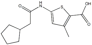 5-[(cyclopentylacetyl)amino]-3-methylthiophene-2-carboxylic acid Structure