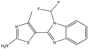 5-[1-(difluoromethyl)-1H-1,3-benzodiazol-2-yl]-4-methyl-1,3-thiazol-2-amine