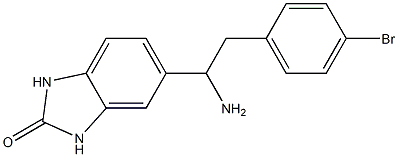 5-[1-amino-2-(4-bromophenyl)ethyl]-2,3-dihydro-1H-1,3-benzodiazol-2-one Structure