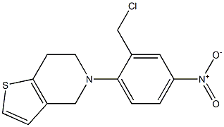 5-[2-(chloromethyl)-4-nitrophenyl]-4H,5H,6H,7H-thieno[3,2-c]pyridine Struktur