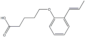 5-[2-(prop-1-en-1-yl)phenoxy]pentanoic acid Structure