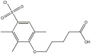  5-[4-(chlorosulfonyl)-2,3,6-trimethylphenoxy]pentanoic acid
